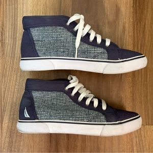 Nautica Somerset Chambray Blue Denim Plaid High Top Sneakers - 20% OFF BUNDLES
